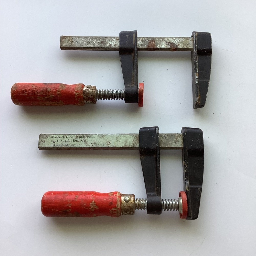 2 - BESSEY Adjustable Bar Clamps - 2" x 4" - LM2.004 Made in Germany